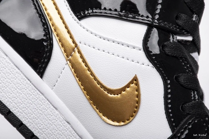 White   Patent Jordan 852542-007 Black 1 Mid Gold 0225